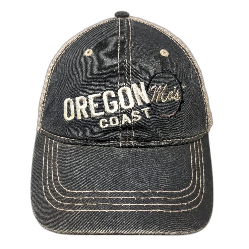 Triangle Sport Trucker Hat Gray One Size Oregon Coast Mo's Seafood Mesh Snapback